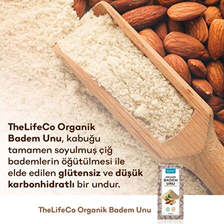 TheLifeCo Organik Badem Unu 250  g